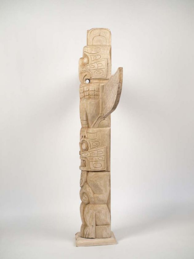 Northwest Coast Indian Totem Pole Replica Thunderbird   3.5 Feet Tall 