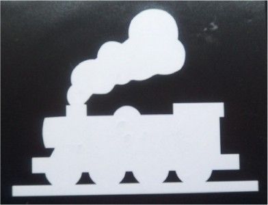 RAILROAD TRAIN ENGINE Auto Custom Your Text Vinyl Decal  