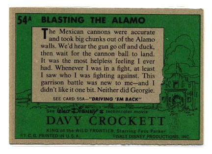 1956 Davy Crockett GREEN Trading Card #54A EXMT to MINT  