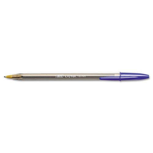 12 BIC MSB11BE CRISTAL BALLPOINT PEN BLUE BOLD 1.6mm  