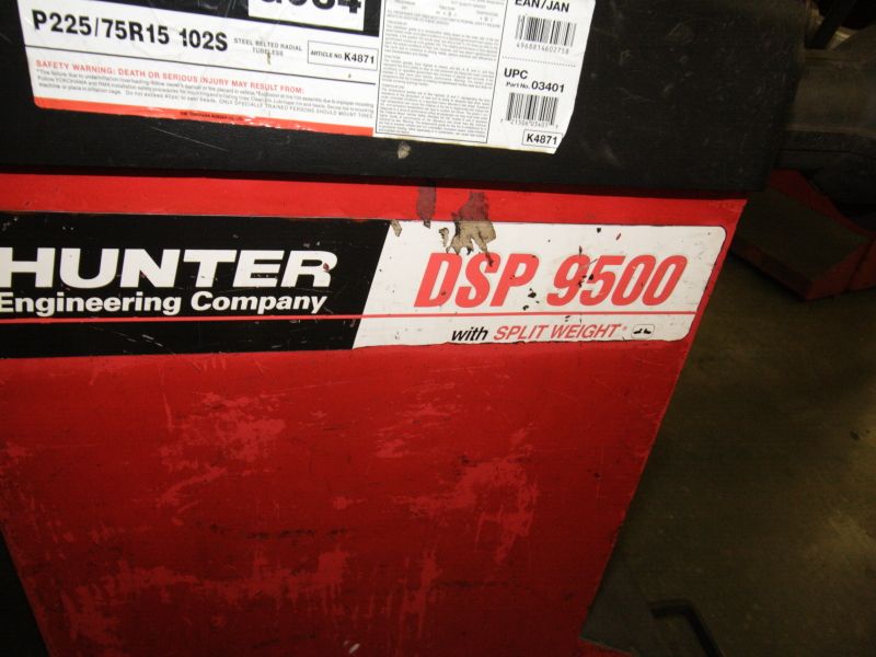 Hunter Automotive DSP 9500 Balancer & Tire Changer  