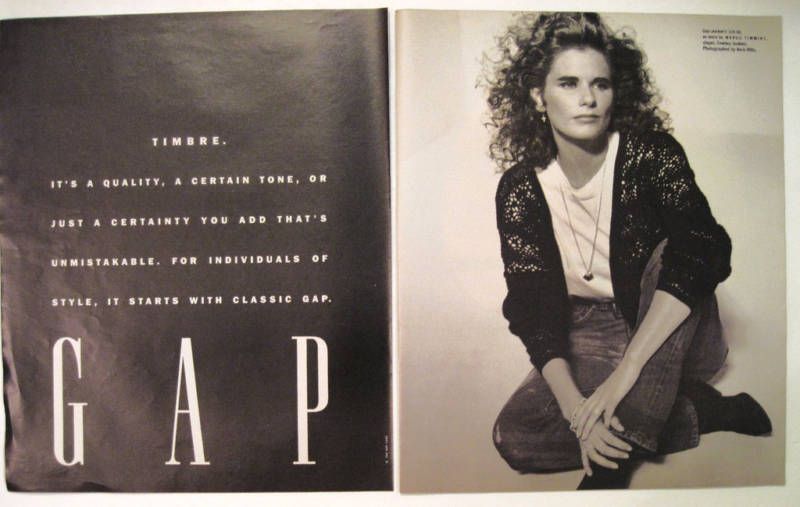 COWBOY JUNKIES MARGO TIMMINS for GAP 1990 Print Ad  