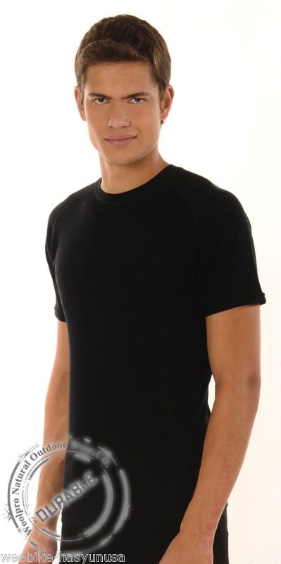 Hasyun MENS 100% MERINO WOOL Short Sleeve Base Layer  