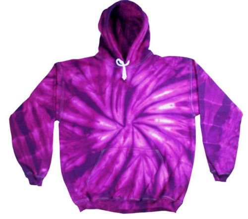 Tie Dye SPIDER PURPLE Retro Groovy Adult Hoody Hoodie  