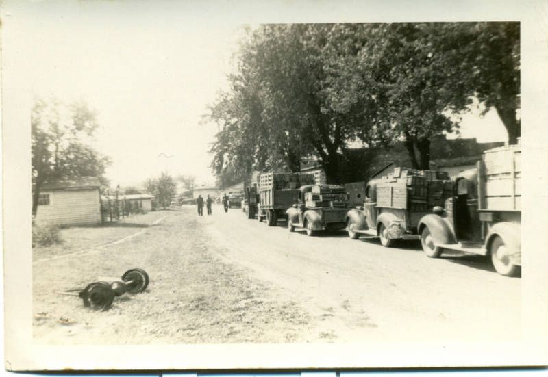 dustbowl familys line up trucks to pick produce exc pix  