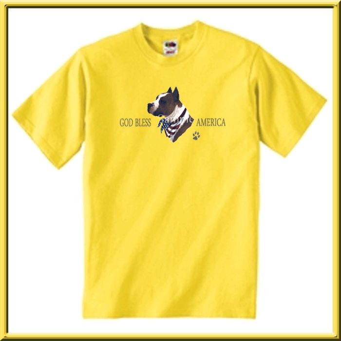 Bless America US Pit Bull Terrier T Shirt S 2X,3X,4X,5X  