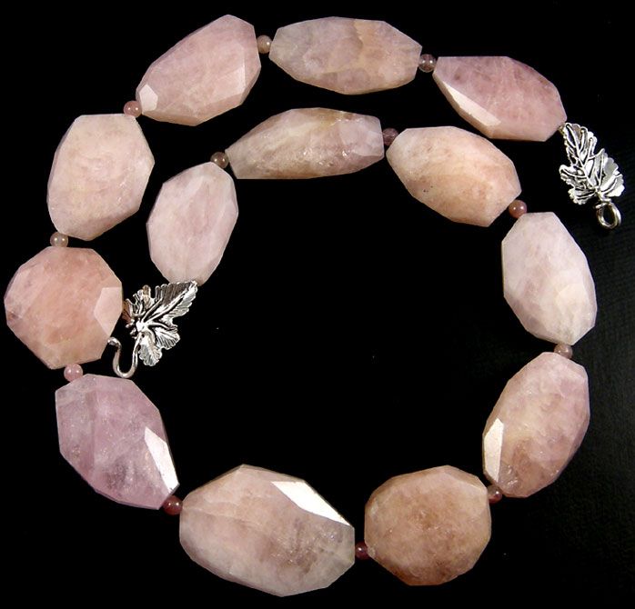 RARE NATURAL PINK MORGANITE BERYL NUGGET Necklace  