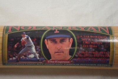 Nolan Ryan Autographed Signed Cooperstown Bat JSA  