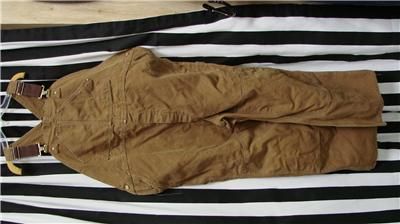 MENS CARHARTT BIB OVERALLS   UNLINED   R01   BROWN   40 X 30  