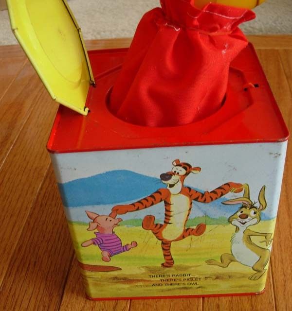 VINTAGE WINNIE THE POOH JACK IN THE BOX CARNIVAL OLDER  