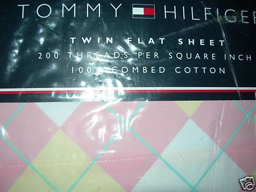 TOMMY HILFIGER~BLAIR~TWIN FLAT SHEET~NEW~  