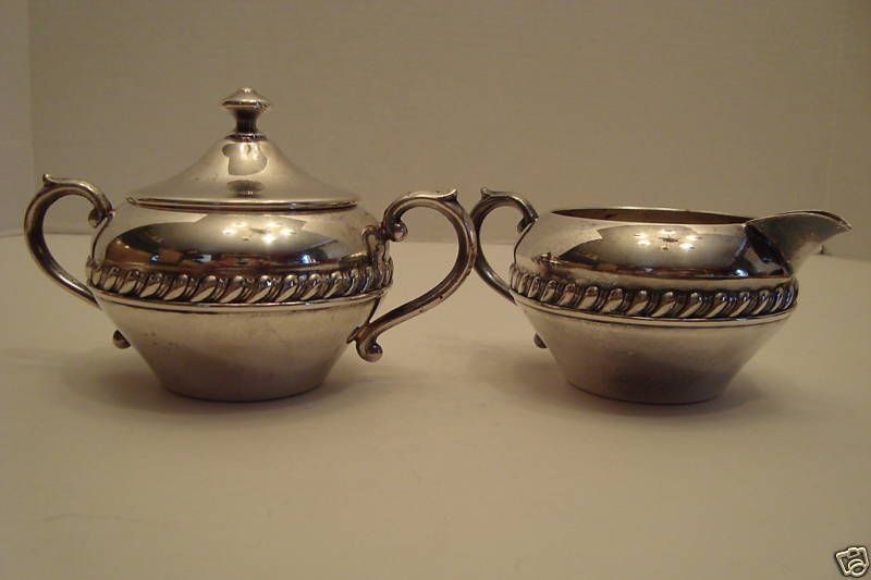 Silverplate Cream And Sugar Set  