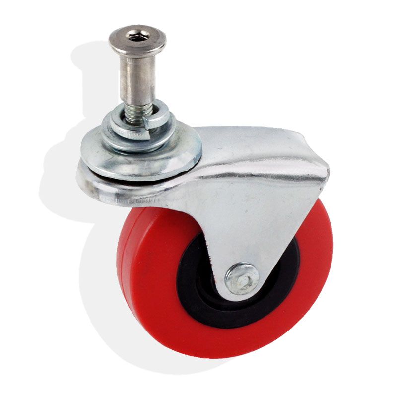 Heavy Duty 2.5 Swivel Caster Wheels for Creeper, Cart, Stool   Post 