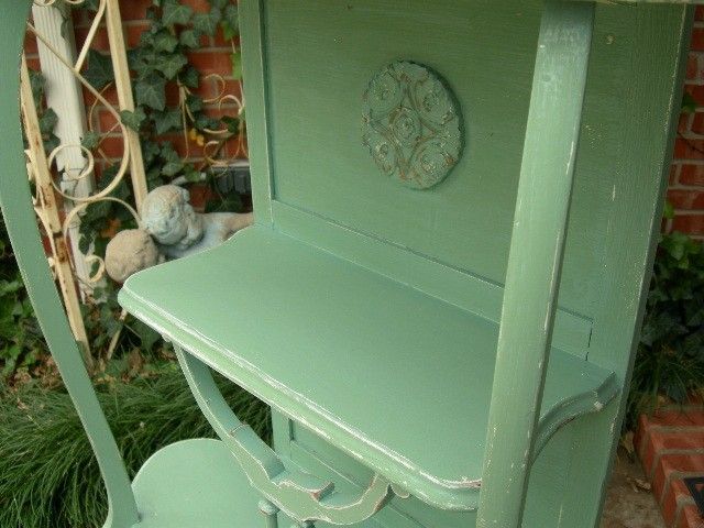 OH MY GOSH FABULOUS ANTIQUE ETAGERE~SHELF UNIT~SHABBY AQUA~AGED 