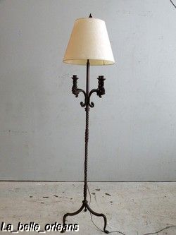 RARE WROUGHT IRON FIGURAL FLOOR LAMP. ELECTRIC/CANDLE  