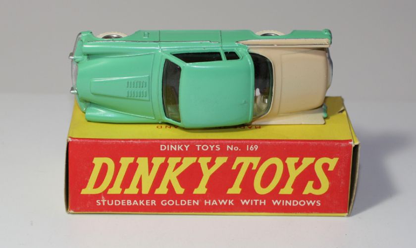 DINKY TOYS 169 STUDEBAKER GOLDEN HAWK SPUN WHEELS VNMIB  