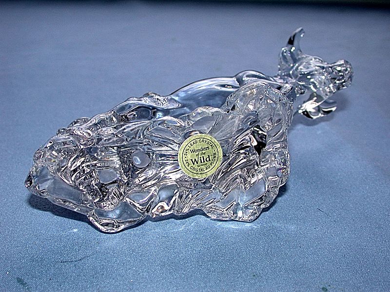   is for a Beautiful German 24% Lead Crystal Glass Bull Figurine