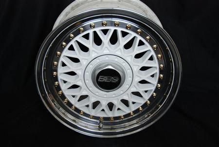 WHITE BBS RM 8.5/9.5x15 SPLIT RIMS VW GOLF RS BMW E30  