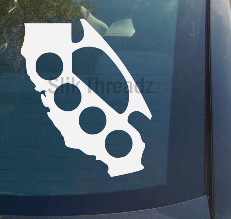 Cali Brass Knuckles Vinyl Decal Sticker SoCal  