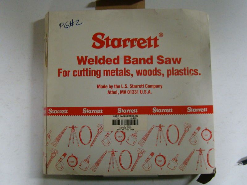 Starrett 4L130 Welded Band saw Blade  