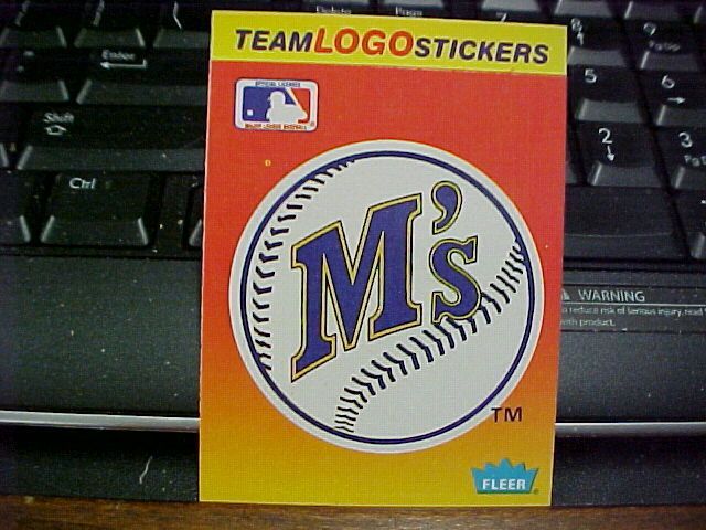 1991 Fleer Team Logo Sticker Seattle Mariners  