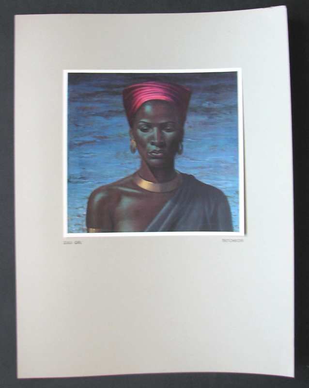 Tretchikoff   Zulu Girl   South African   vintage print  