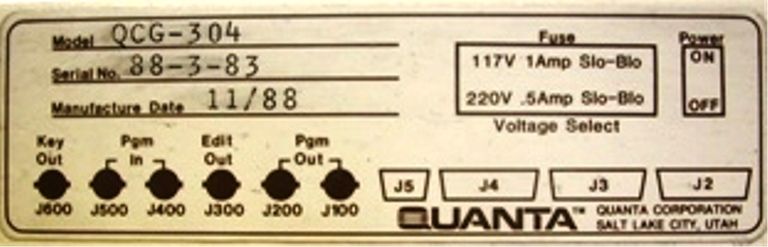 Quanta CG Character Generator QCG 304 & QuantaFont  