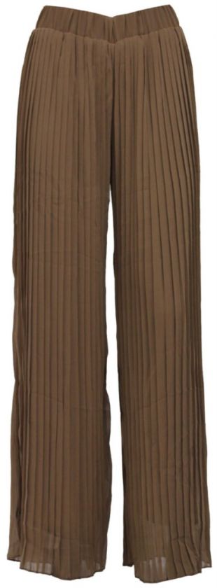 NEW WOMENS WIDE LEG PLEATED PALAZZO TROUSERS SIZE 8 10  