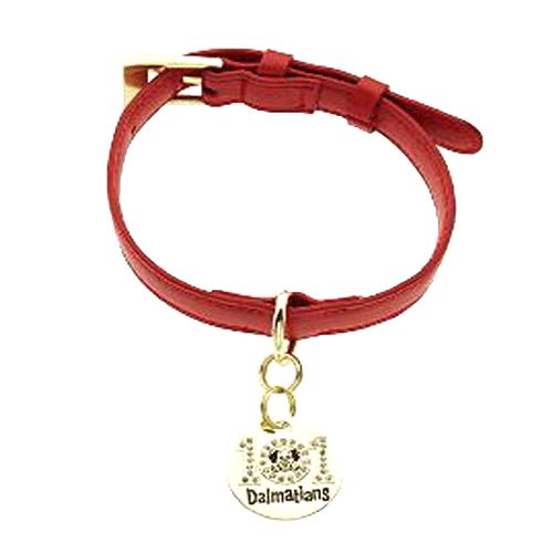 DISNEY 101 Dalmatians Red Medium Dog Collar  