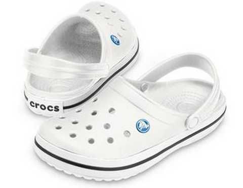 CROCS CROCBAND WHITE UNISEX SLINGBACK Size 8 MW  