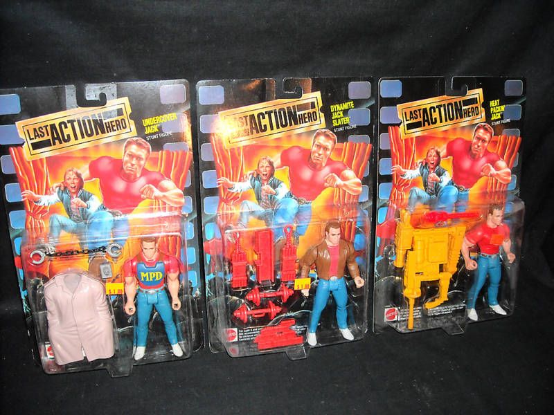 Last Action Hero  Jack Slater Lot Of 3 / Mattel 1993  