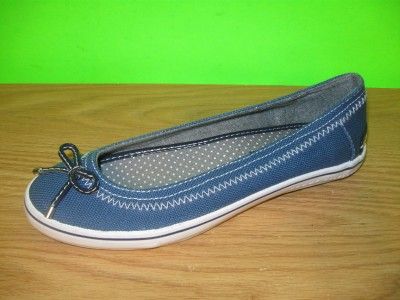   HILFIGER Blue Bow Ballet Flats Slip Ons Skimmers SHOES Womens 6   6.5