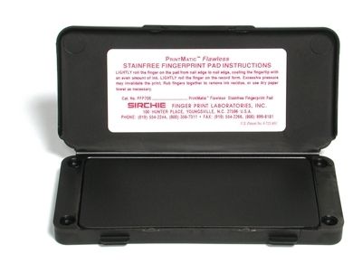 Sirchie Printmatic Flawless Fingerprint Ink Pad Black Used PFP 700 NR 