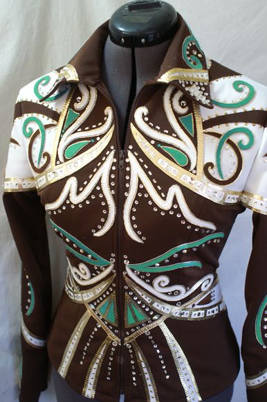 SHOWMANSHIP JACKET RAIL JACKET **PARADISE CREATIONS**chocolate, white 