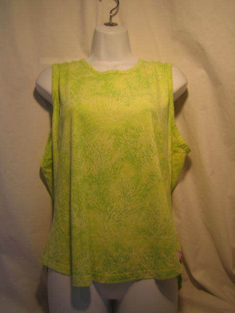 COLUMBIA green cotton tank top t shirt   Women XL  