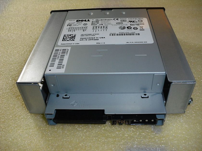 DELL DAT INTERNAL TAPE CD72LWH FF589 SCSI LVD 4MM DAT72I DDS 5  