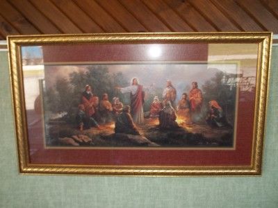 Home Interior JESUS Meeting Sermon Speech Gathering Print  