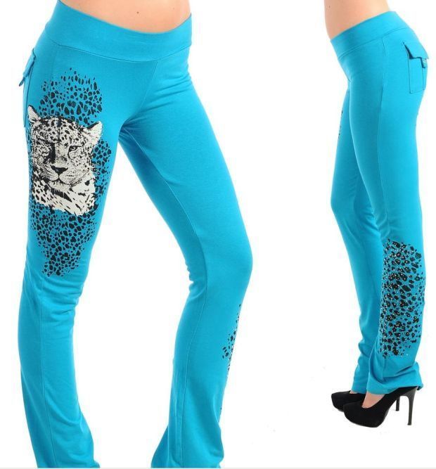 Sexy Aqua Leopard Stones Skinny Pants Leggings & Ed Hardy Perfume F 