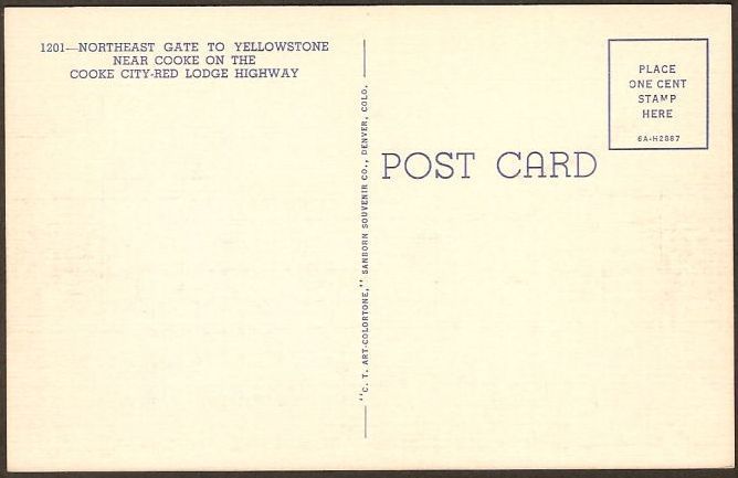   CT #6A H2887. Card is unused with slight corner/handling wear (please