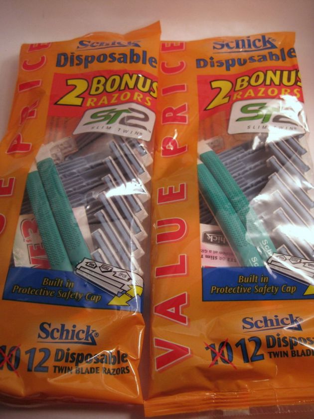 Schick 24 Desposable Twin Blade Razors  