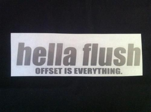 hella flush Decal Sticker Silver JDM VIP CTR ITR S2K  