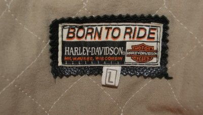 HARLEY DAVIDSON BORN TO RIDE LEATHER JACKET SIZE L  