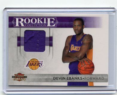 2010 11 THREADS DEVIN EBANKS JERSEY RC #122/399, LAKERS  