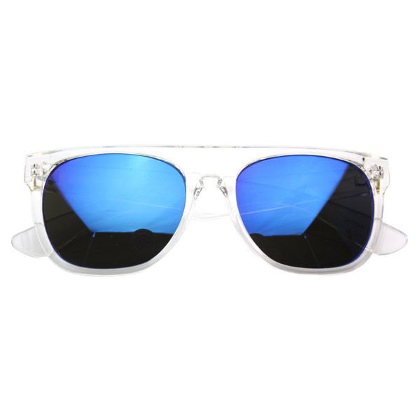 Retro Intense Bright Revo Mirror Lens Super Flat Top Wayfarer 