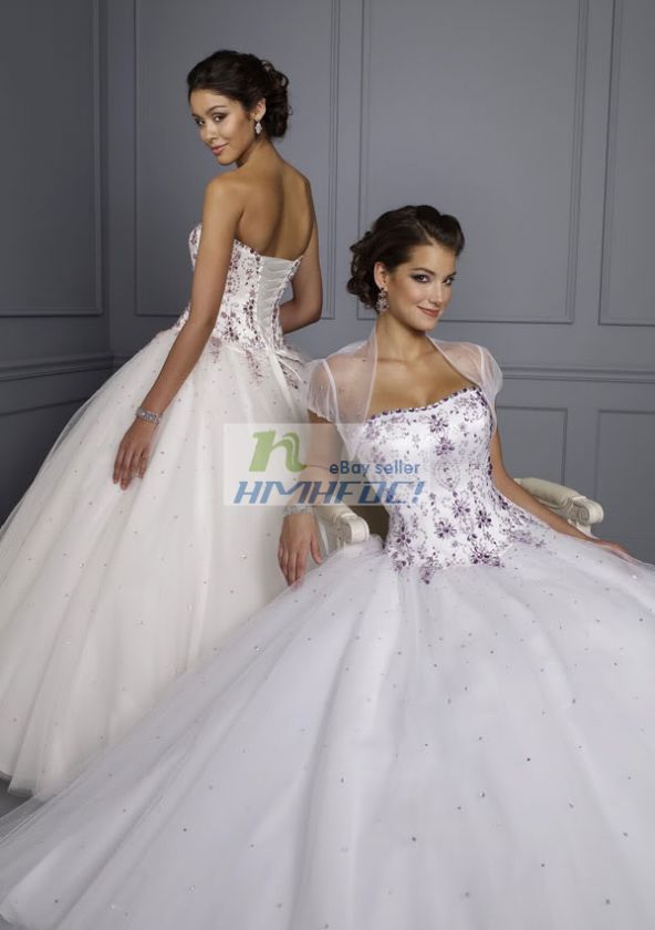 Quinceanera Wedding Bridesmaid Evening Gown Prom Dress  