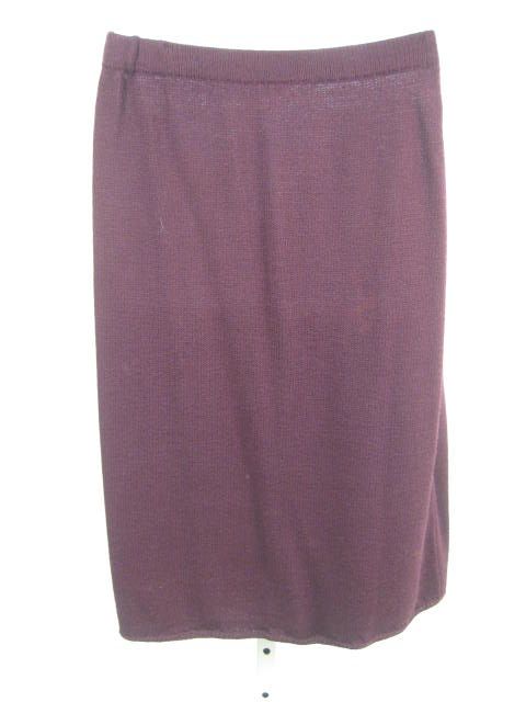 Designer Purple A Line Sweater Knit Skirt 8  