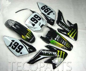 Full plastics MONSTER Decals Graphics Stickers for CRF 70 style pit 