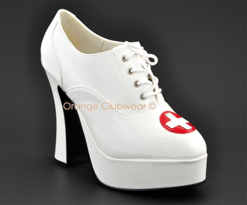 PLEASER Medical Nurse Halloween Costume Oxfords Shoes  