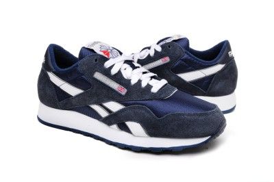 Reebok Mens shoes CL NYLON 39749 TEAM NAVY/PLATINUM  