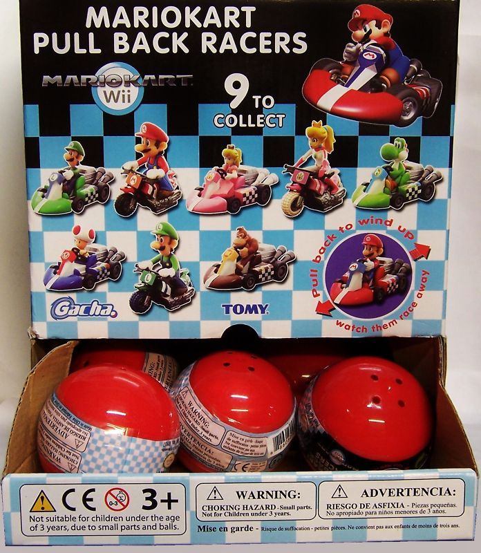 Pc SUPER MARIO KART Pull Back Racer New & RARE HOT  